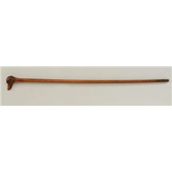 Antique carved wood cane of collector's  quality, circa late 19th early 20th century  showing portra