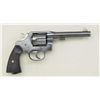 Image 2 : Colt New Service DA revolver, .45 Colt,  5-1/2” barrel, blue finish, checkered black  hard rubber gr