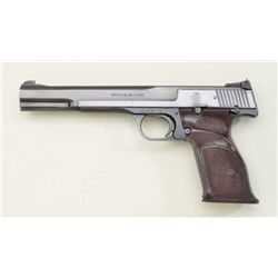 Smith & Wesson Model 46 semi-auto target  pistol, .22LR cal., 7” barrel, blue finish,  checkered tar