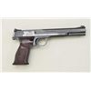 Image 2 : Smith & Wesson Model 46 semi-auto target  pistol, .22LR cal., 7” barrel, blue finish,  checkered tar