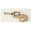 James Reid No. 1 knuckle-duster 32 rim fire  caliber revolver, 3" round barrel engraved  brass frame