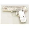 Colt 1903 hammerless semi-auto pistol, .32  cal., 3-3/4” barrel, nickel finish, full  coverage perio