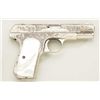Image 2 : Colt 1903 hammerless semi-auto pistol, .32  cal., 3-3/4” barrel, nickel finish, full  coverage perio
