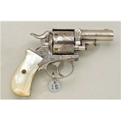 Period engraved DA revolver marked “WESTERN  BULL-DOG” on the top strap, .44 cal., 2-3/8”  barrel, n