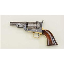 Colt Model 1851 Navy percussion revolver, .36  cal., barrel reduced to 3-1/2” with rammer  removed, 