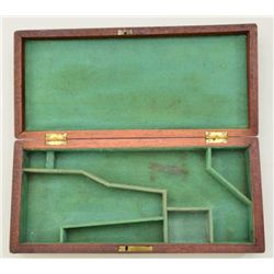 Original late percussion era case for Colt  1861 Navy showing partition style interior  with green b