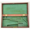 Original late percussion era case for Colt  1861 Navy showing partition style interior  with green b