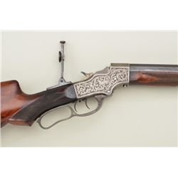 Stevens Ideal target rifle, 38/55 caliber 30”  heavy half round- half octagon barrel finely  etched 