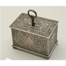 Royal quality valuables box probably German  circa 1625 to 1675 fully and finely chiseled  and engra