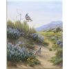 Original oil on canvas portraying quail  signed Dave Chapple lower left measuring  approximately 23-