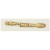 Image 2 : Stunning and elaborate gaucho knife with  raised gold on silver decorations with small  jewels in it
