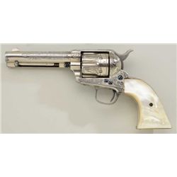 Colt single-action Army revolver original  period scroll engraved in 44-40 caliber with  period etch