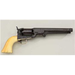 Colt 1851 Navy revolver 36 cal percussion,  fully and finely Gustav Young deluxe engraved  with ivor