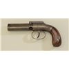 Allen’s Patent three barrel percussion bar  hammer pistol, .31 cal., 3” barrels, blue  finish, engra