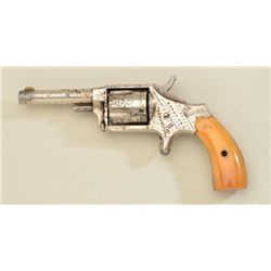 Hopkins & Allen Blue Jacket No. 2 spur  trigger revolver, intaglio-style engraved,  .32 cal., 3” rou