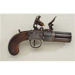 Rare and desirable 7 shot Flintlock revolving  pepperbox pistol signed “Bate, London” circa  early 1