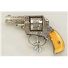 Extensively period engraved DA revolver, .44  cal., 2-1/2” barrel, nickel finish, ivory  grips, Belg