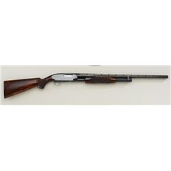 Winchester Model 12 custom conversion to 28  gauge with upgraded select wood stocks  showing factory