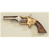 American Standard Tool Co. tip-up 7 shot spur  trigger revolver, brass frame, wood grips,  #NVSN.  T