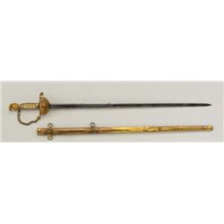 U.S. Militia Officers sword by Ames with  pearl grip, Roman helmet pommel, eagle cross  guard and or