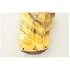 Image 4 : Horn drinking cup with carved decorations and  wooden bottom made similar to an American  powder hor