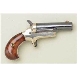 Colt No. 3 Derringer 41 cal rim fire, blue  and nickel finish, varnished wood grips  showing small R