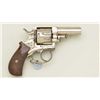 Belgian-proofed British Bull Dog-marked DA  revolver, .45 cal., 2-1/2” barrel, nickel  finish, scrol