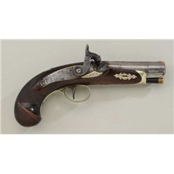 Large size Henry Deringer percussion pistol  agent marked Lullman & Vienna, Memphis, Tenn.   The Der
