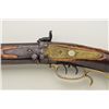 Image 10 : American swivel breech Kentucky style rifle  with German silver inlays and barrels signed  "B.W." on