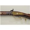 Image 2 : American swivel breech Kentucky style rifle  with German silver inlays and barrels signed  "B.W." on
