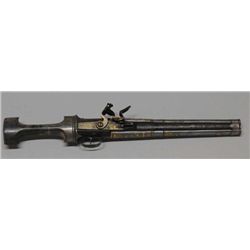 19th century mid-eastern Chieftain’s quality  Flintlock combination over/under Flintlock  pistol wit