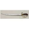 Image 3 : Early English style hunting sword with root  burl wood grip, cast brass guard and mounts  with perio