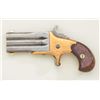 Image 3 : Frank Wesson 32 rim fire caliber over and  under derringer with brass frame, wood grips,  no serial 