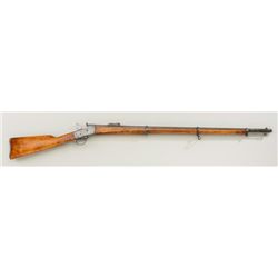 Norwegian Rolling Block rifle, 12.7mm cal.,  37-1/2” barrel with integral bayonet lug on  right side