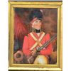 Image 4 : Late 18th to early 19th century painting of  British soldier with musket in old period  frame measur
