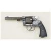 Image 1 : Colt New Service DA revolver, .38 WCF cal.,  5-1/2” barrel, blue finish, checkered black  hard rubbe