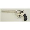 Image 6 : Colt Model 1878 DA revolver, .45 Colt cal.,  7-1/2” barrel, nickel finish, checkered black  hard rub