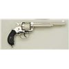 Image 7 : Colt Model 1878 DA revolver, .45 Colt cal.,  7-1/2” barrel, nickel finish, checkered black  hard rub