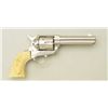 Image 1 : Display blank non-gun copy of a Colt SAA  revolver, .44 cal., 4-3/4” barrel, nickel  finish, faux ra