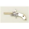 Image 1 : Miniature copy of a single shot derringer  approx. 2” overall in good condition with  functioning ac