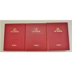 Custom bound set of six volumes of The Texas  Gun Collector magazines including the first  issue of 