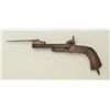 Image 5 : Spanish style double barrel pinfire pistol  with folding bayonet in poor condition circa  about 1860