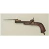 Image 6 : Spanish style double barrel pinfire pistol  with folding bayonet in poor condition circa  about 1860