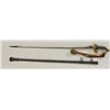 Image 3 : Antique European military sword and metal  scabbard with brass guard showing spread  eagle with staf