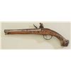 Image 4 : Spanish flintlock pistol with old period  replaced British lock showing Tower arsenal  marks and bro