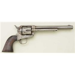 Colt SAA revolver, etched panel, .44-40 cal.,  7-1/2” barrel, blue and case hardened  finish, wood g