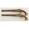 Image 1 : Pair of Germanic Horseman’s size pistols  circa about 1725 converted from Flintlock to  percussion a