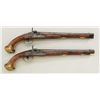 Image 2 : Pair of Germanic Horseman’s size pistols  circa about 1725 converted from Flintlock to  percussion a