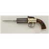 Image 4 : English pepperbox pistol with removable spike  bayonet and engraved alloy frame wood grips  British 