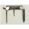 Image 5 : Mid 19th century percussion knife pistol with  corkscrew trigger, folding knife blade,  sailor spike